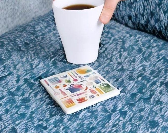 Ceramic coaster set – vibrant design for stylish kitchens, perfect gift for home lovers
