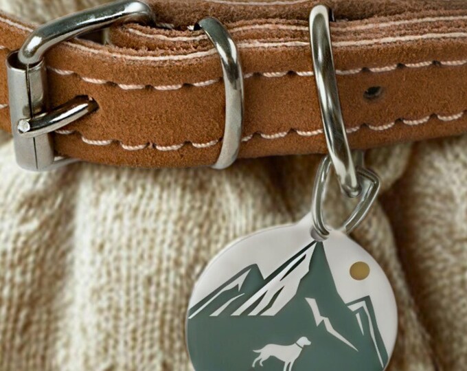 Personalized mountain dog tag – identify your pet with style and a touch of adventure
