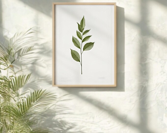Framed botanical print – Minimalist decor inspired by nature to bring freshness and harmony to your home or office