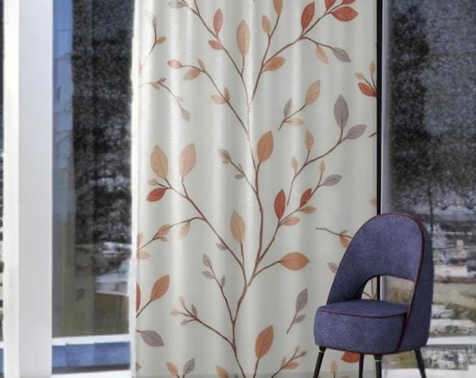 Boho Floral Curtain | Natural and Light Style for Living Room and Bedroom Windows