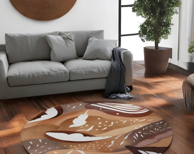 Bohemian Round Rug – Modern and Cozy Decor for Living Room, Bedroom and Meditation Spaces