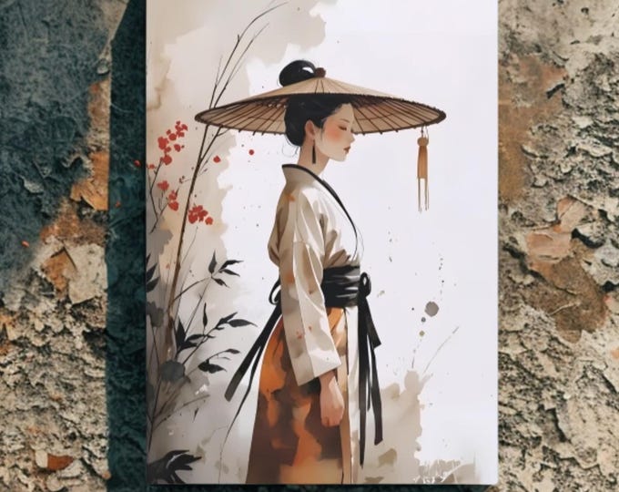 Elegant Japanese art canvas prints – inspirational wall decor for home, meditation room, or gift for art lovers