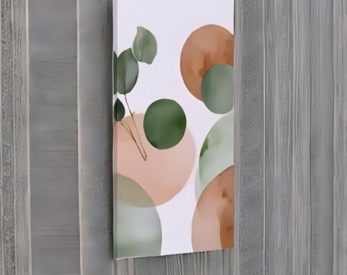 Modern Abstract Wall Art Canvas, Geometric Decor, Minimalist Home Decoration, Botanical Print, Living Room Art, Gift for Her