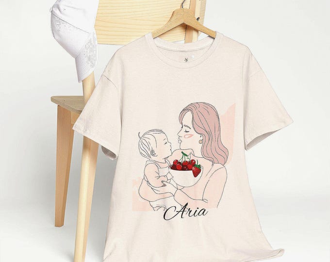 Mom and Baby T-Shirt – A cute design to give as a gift at baby showers or to wear as a family with love.