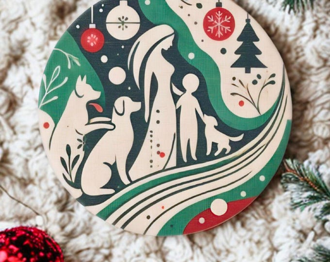 Charming Wooden Christmas Sign, Festive Home Decor, Christmas Wall Art, Family Pet Decoration