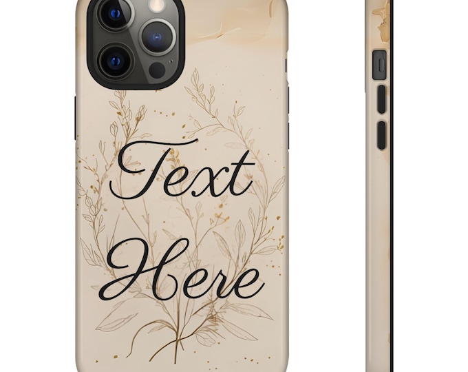 Floral Phone Case, Tough Phone Case, Aesthetic Tech Accessory, Gift for Her, Customized Phone Cover, Modern Design Case