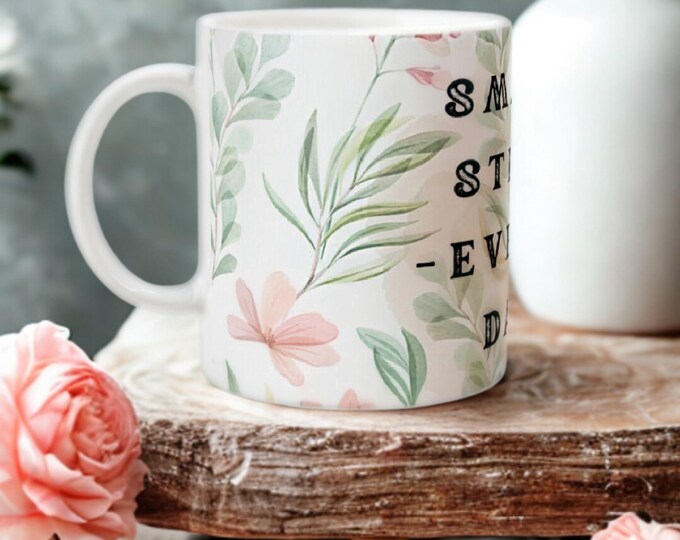 Floral Ceramic Mug 11 oz – Elegant and durable design, microwave and dishwasher safe, ideal for everyday use