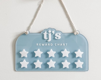 Personalized Acrylic Reward Chart| Reward Chart| Kids Daily Checklist| Toddler Reward Chart| Kids Chore Chart