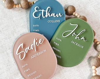 Acrylic Birth Stats Sign|Baby Name Sign|Baby Name Announcement|Hospital Name Sign|Newborn Name Acrylic Sign| Baby Shower Gift for Newborn