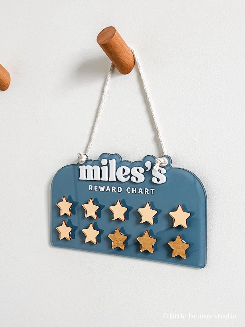 Reward Chart Lettering Personalized Acrylic Reward Chart| Reward Chart| Kids Daily Checklist ...