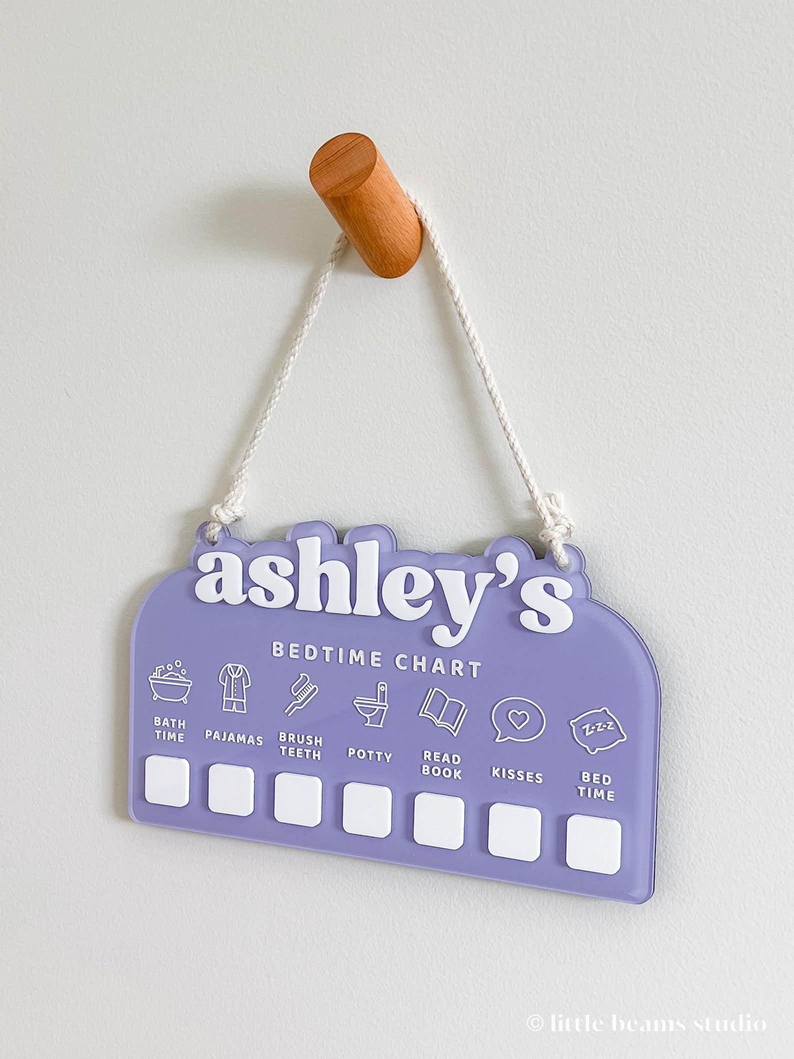 Personalised Bedtime Routine Chart Personalized Acrylic Bedtime Chart| Bedtime Routine Chart| Kids Daily ...