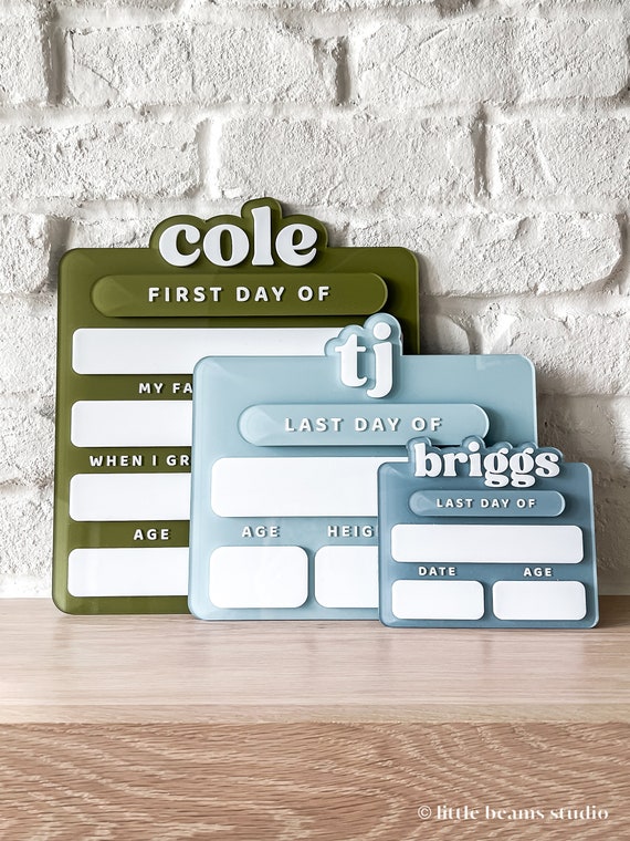 Acrylic First Day of School Sign|Personalized School Sign|Back to School Photo Prop|Custom First & Last Day School Board|Milestone Sign