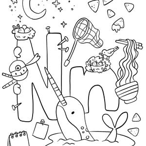 ABC Coloring Page Letter M