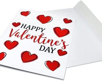 Large Happy Valentine’s Day Card-Blank Inside-Card Measures 11.75" x 9"