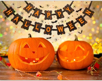 Happy Halloween Pumpkin Cards 12 or 24 Count-Blank Inside-A2 Size 5.5" x 4.25"