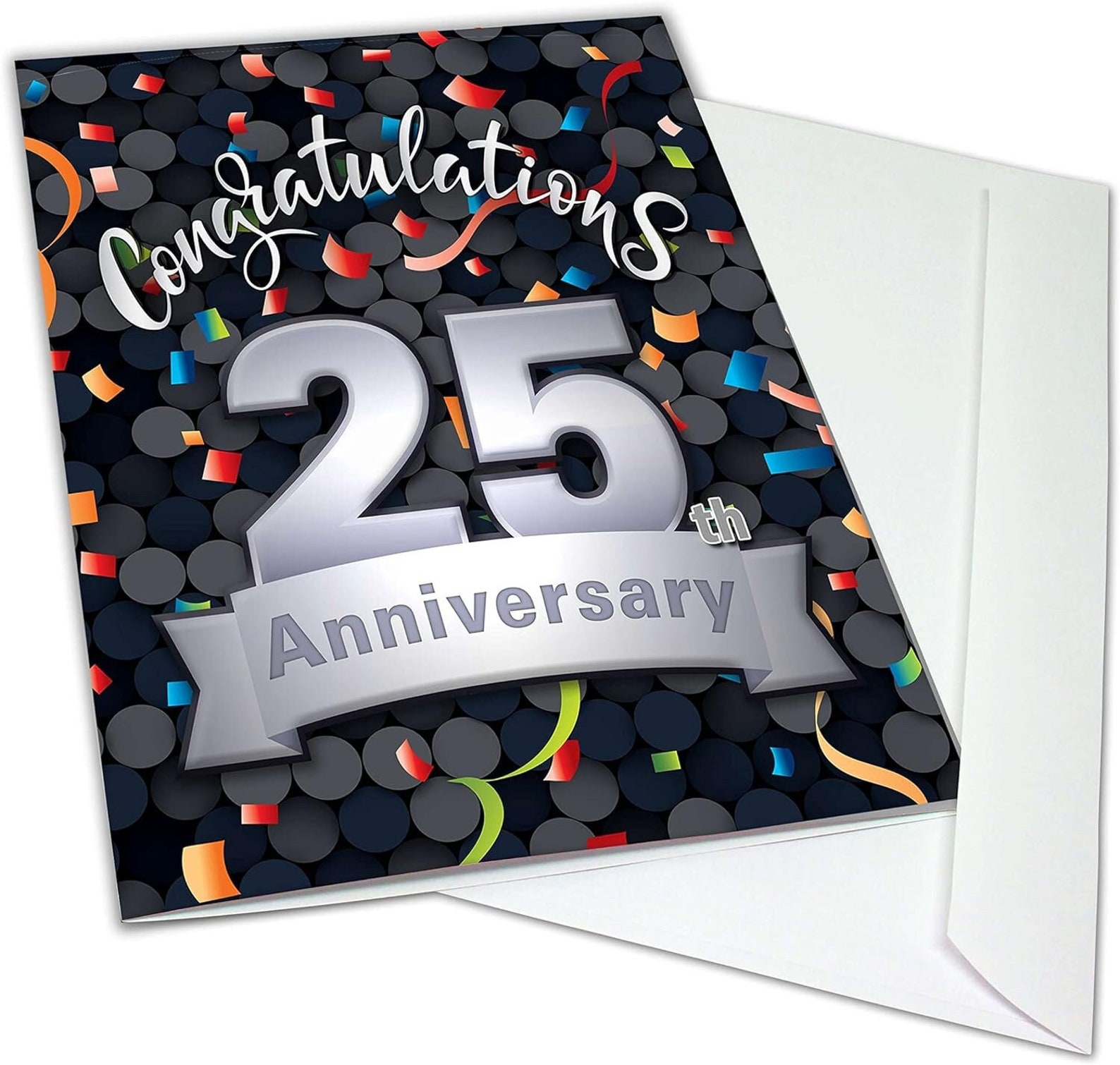Large 25th Anniversary Card From Group - Blank Inside With Envelope ...