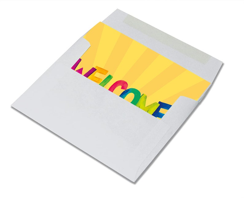 Welcome Note Cards 12 or 24 Count Blank Inside With Envelopes A2 Size 5 ...
