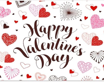 Modern Hearts Valentine’s Day Cards 12 Count-Blank Inside with Red Envelopes-A7 Size (7"x5")