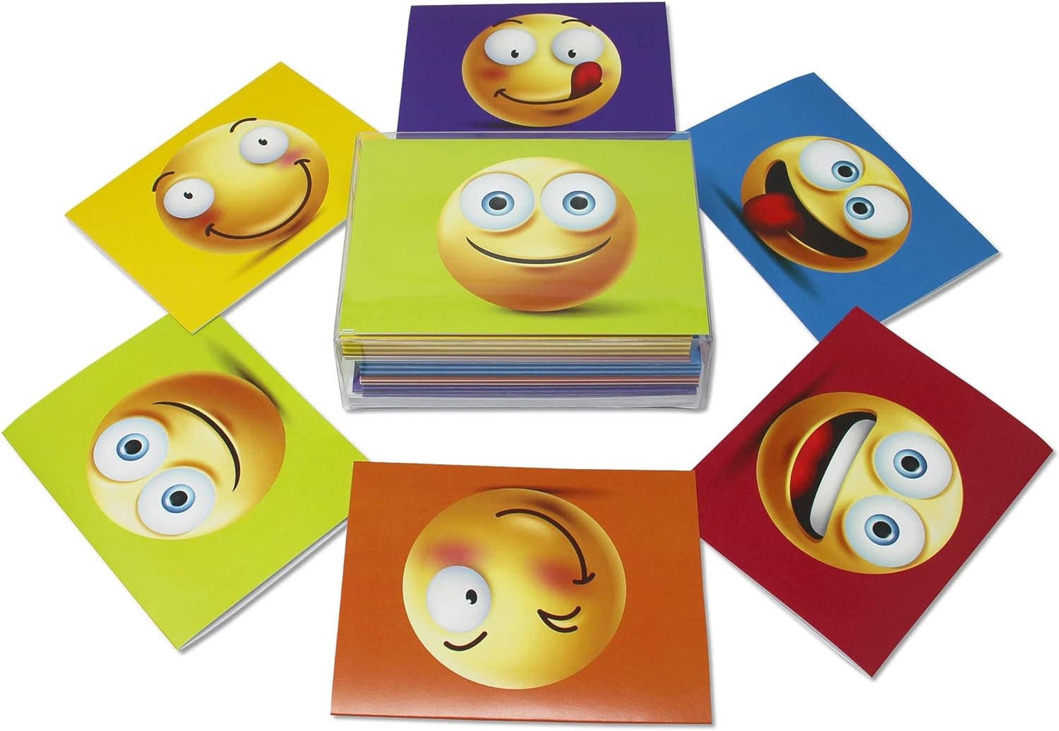 Emoji Faces Cards 12 or 24 Count-blank Inside-5.5" X 4.25" - Etsy