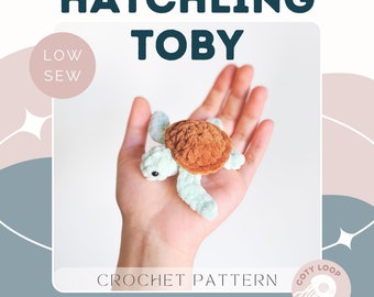 Baby Sea Turtle Crochet Pattern Hatchling Toby (PDF) | Ocean Inspired Amigurumi | CotyLoops