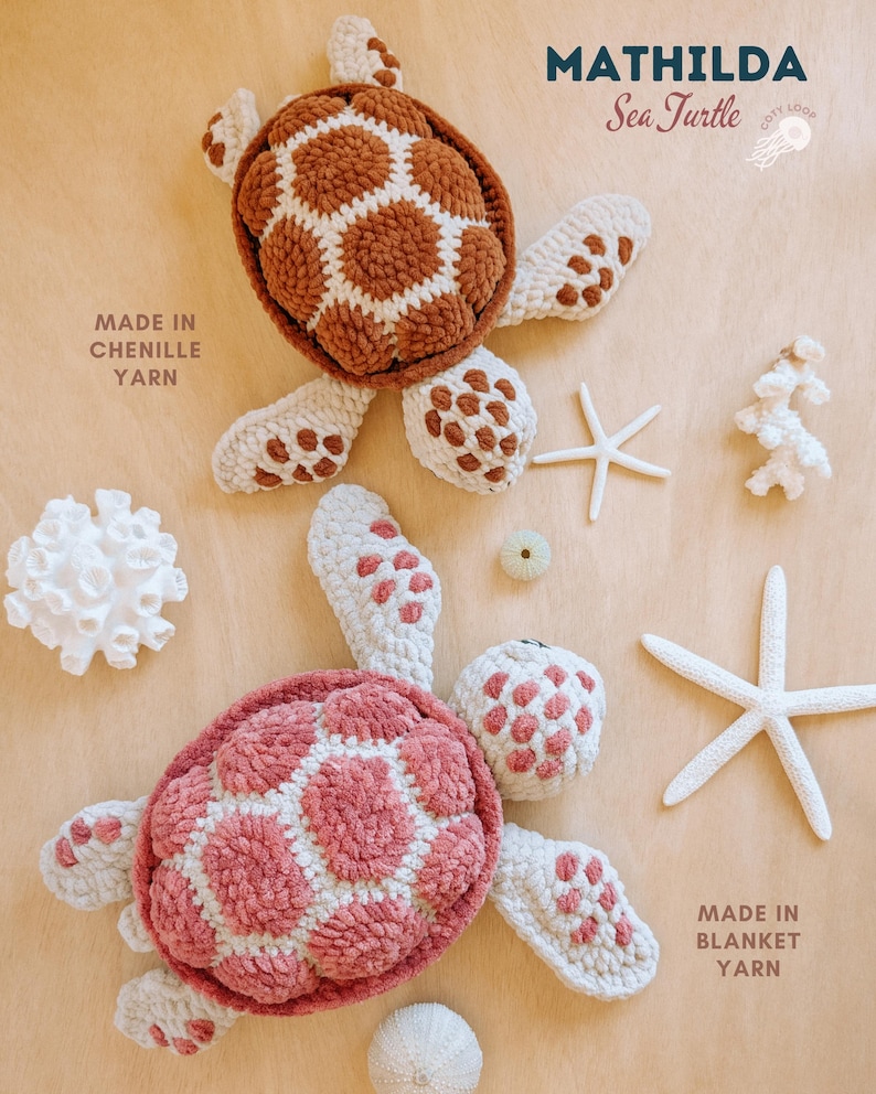 Sea Turtle Crochet Pattern Mathilda (PDF) | Realistic Amigurumi | CotyLoops immagine 8