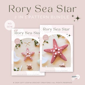 BUNDLE Rory Sea Star | No-Sew Crochet Patterns | Realistic Starfish Amigurumi | Ocean Inspired | Small Soft Toy | PDF | CotyLoops