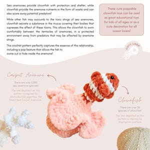 Anemone Clownfish Crochet Pattern (PDF) | OG Anemone Burst | Fidget Amigurumi | CotyLoops image 2