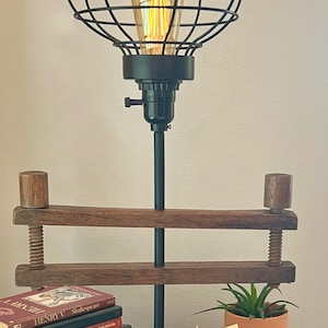 Vintage Woodworking Clamp Accent Lamp with Dimmer