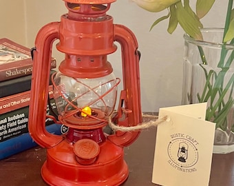 Electrically-Converted Kerosene Lantern Accent Lamp