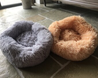 Luxury Cat Bed, Fluffy Calming Cat Nest, Fluffy Pet Basket, Donut Cat Bed, Cosy Cat Kennel- Warm Kitten Bed - Soft Cat Home, Stylish
