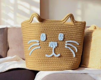 Paniers à jouets personnalisés | GRAND panier à jouets personnalisé | Organiseur pour la maison | Panier avec prénom pour chiot | Coffre à jouets pour enfants | Panier à jouets pour chat | Bac de rangement