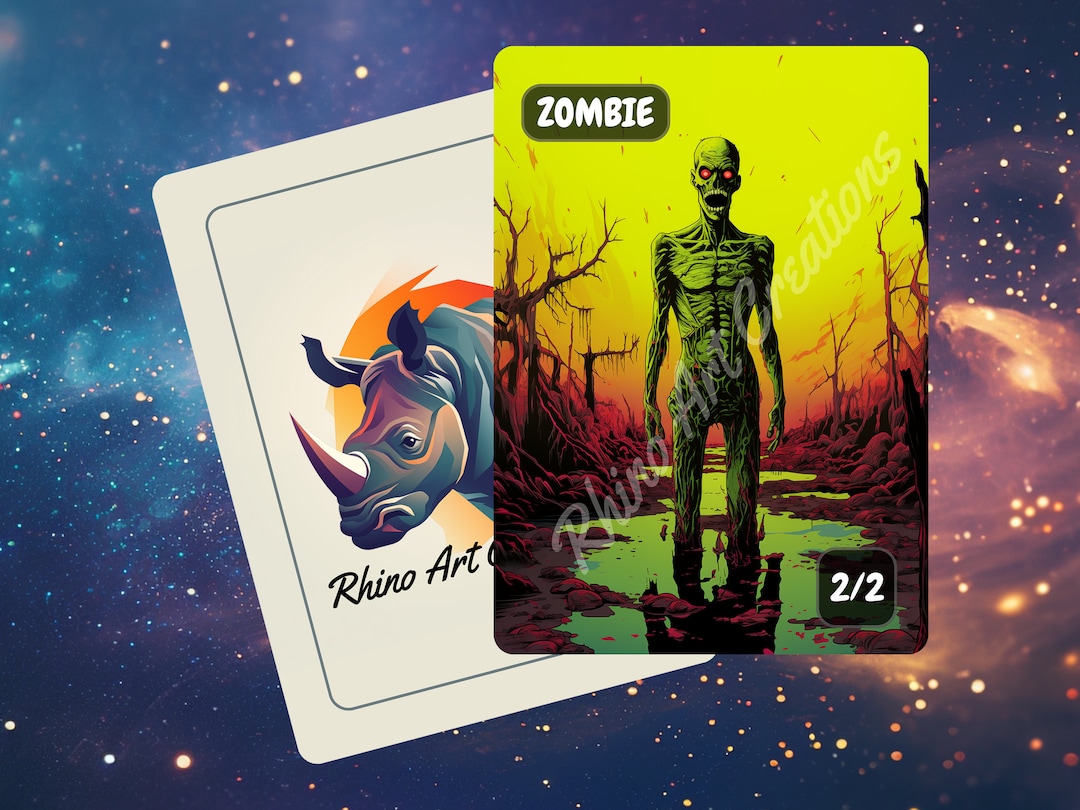 MTG Custom Token Zombie Digital Product Magic the Gathering - Etsy