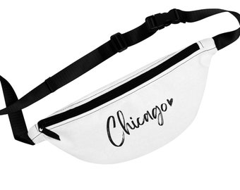 Chicago Black & White Fanny Pack / Belt Bag