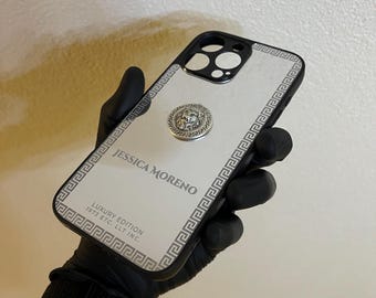 Funda personalizada con espejo plateado y figura de león en 3D para iPhone: carcasa reflectante de lujo personalizada - Serie iPhone 17 y todos los modelos de iPhone