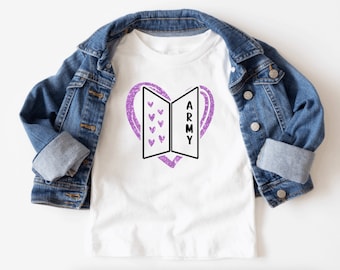 Baby Army Bodysuit: Kpop Fan Gift, Borahae Shirt