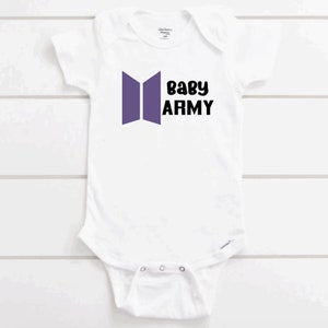 Baby Army, Little Army,  Army Baby Shower Gift, Kids Kpop Shirts, Bangtan Boys, K-pop Tee Shirts, Childrens Kpop Clothing, Kids Gifts,