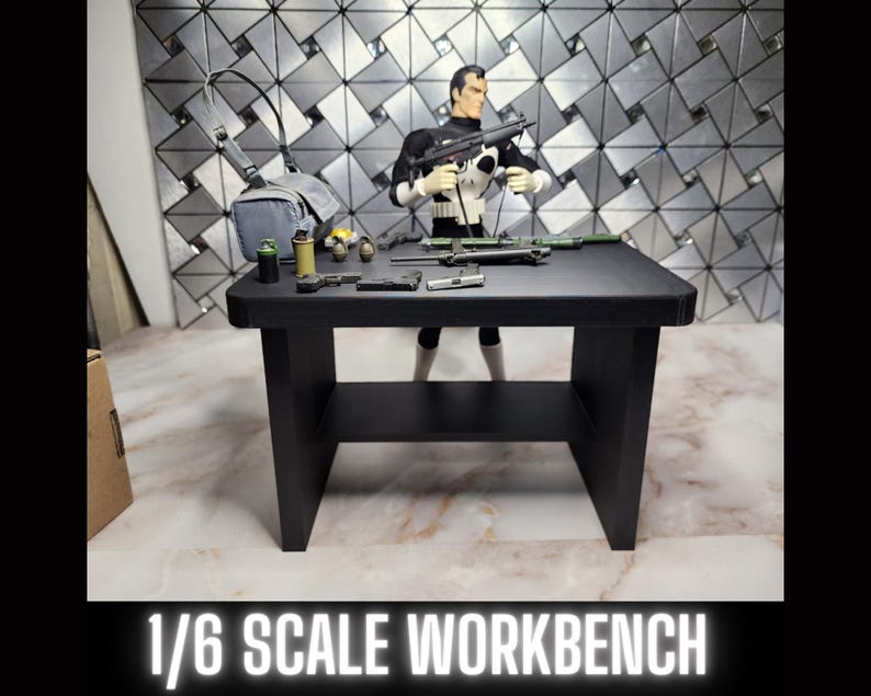 1/6 Scale WORKBENCH TABLE, for 1/6 Scale Figures, Black, 3D Custom - Etsy
