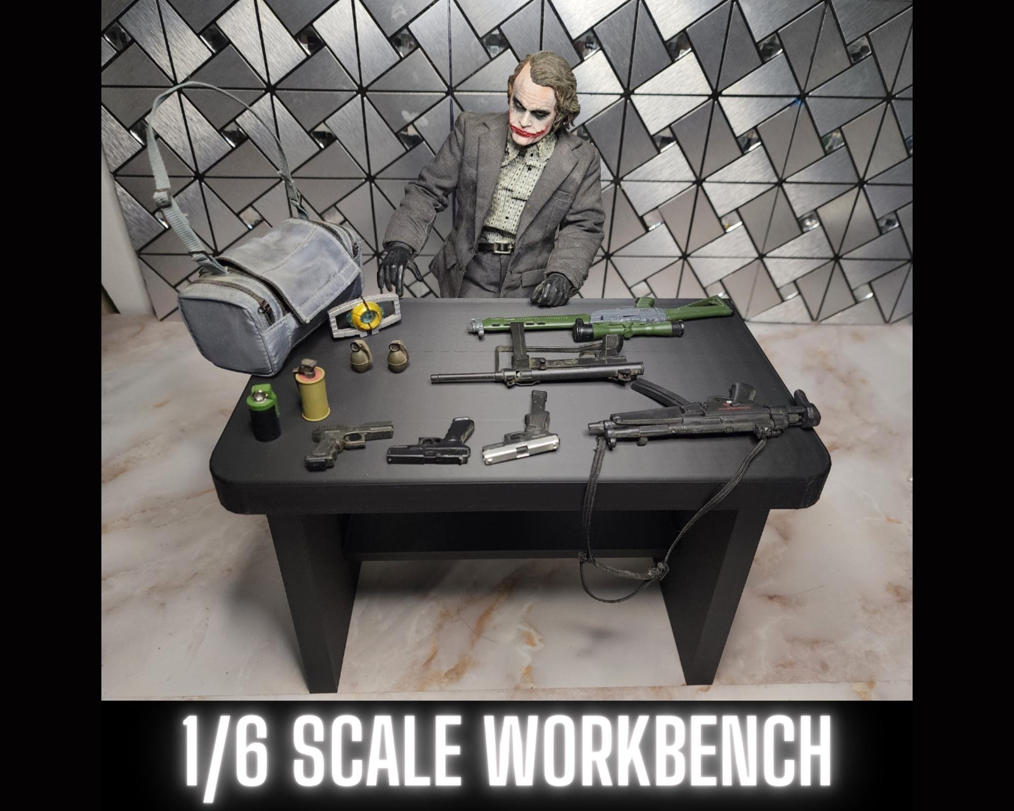1/6 Scale WORKBENCH TABLE, for 1/6 Scale Figures, Black, 3D Custom - Etsy