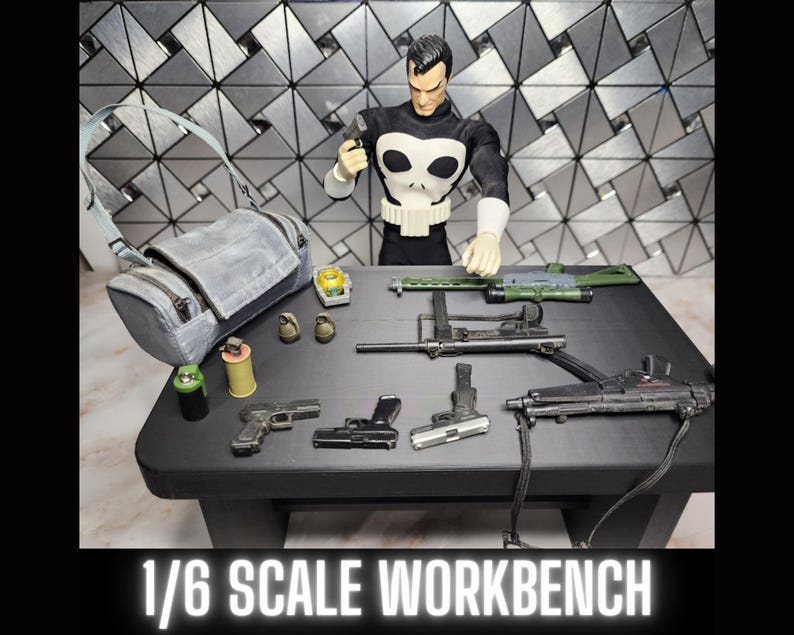 1/6 Scale WORKBENCH TABLE, for 1/6 Scale Figures, Black, 3D Custom - Etsy