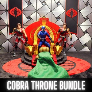 COBRA THRONE BUNDLE Diorama Gold Und Rot Für Figuren der Skala 1:12, Gi Joe Klassifiziert