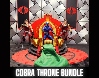 COBRA THRONE BUNDLE Diorama Gold Und Rot Für Figuren der Skala 1:12, Gi Joe Klassifiziert