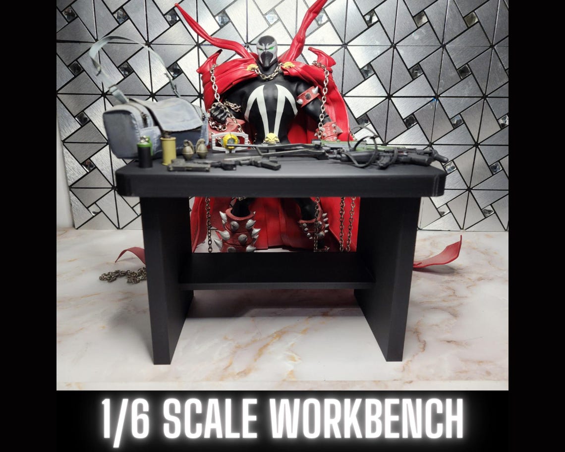 1/6 Scale WORKBENCH TABLE, for 1/6 Scale Figures, Black, 3D Custom - Etsy