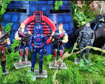 "GI JOE Cobra ""Battle Bunker"" mit rotem LED-Licht - Passend für 3,75 ""Skala Vintage GI Joe Benutzerdefinierte 3D-Druck vollständig bemalt."
