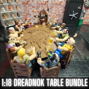 DREADNOK TABLE BUNDLE, Für 1:18 Figuren, Zartan Throne, Gi Joe Vintage, 3D Gedruckt Custom