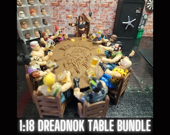 Conjunto de mesa Dreadnok para figuras a escala 1:18, Trono de Zartan, Gi Joe Vintage, impresión 3D personalizada