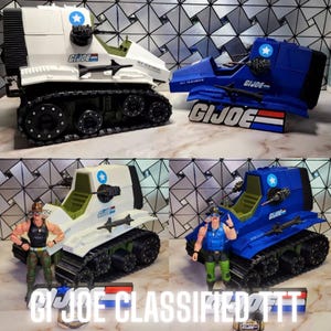 G.I. JOE Klassifiziert Tripple T, TTT mit zwei Oberschalen Weiß / Blau mit blauen LED-Leuchten, Gi Joe Klassifiziert 1/12 Skala, 3D gedruckter Benutzerdefiniert