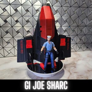 GI Joe SHARC Fahrzeug, Maßstab 1/12, LED-Licht, 3D gedrucktes kundenspezifisches, Gi Joe stilvoll, Leuchtkraft, rot und schwarz, kundenspezifisch