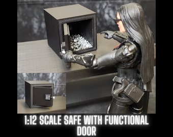 1 BOX mit FUNKTIONSFÄHIGER TÜR, schwarze Farbe für Figuren im Maßstab 1:12, kundenspezifisches Design für Gi Joe-Klassifizierte Marvel-Legenden Mezco 6-Zoll-Figuren