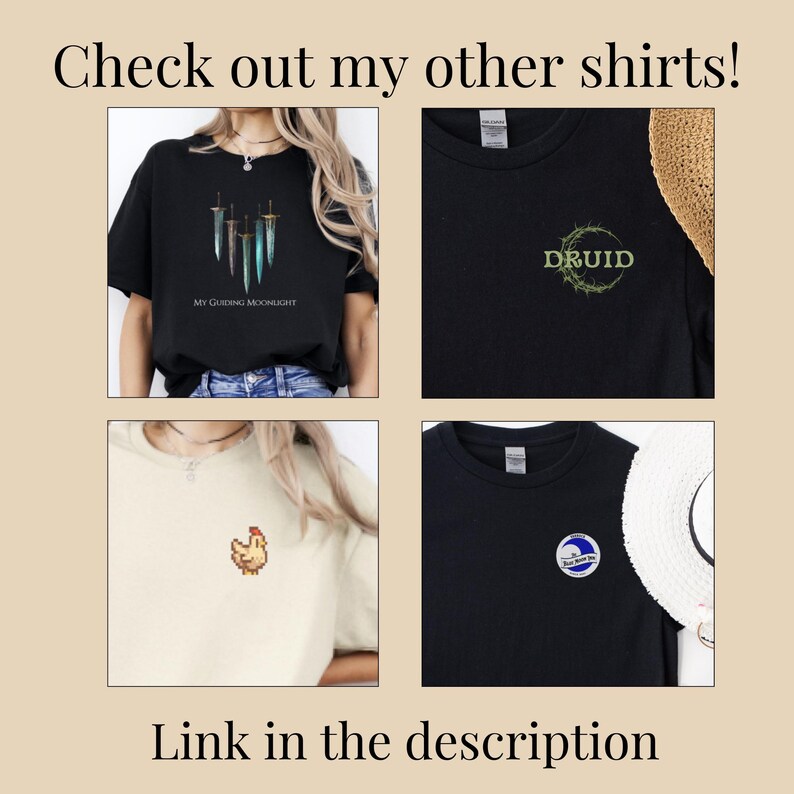 Final Fantasy Tshirt FFXIV Job Icon Shirt Gift Bard Tee Gift for Gamer