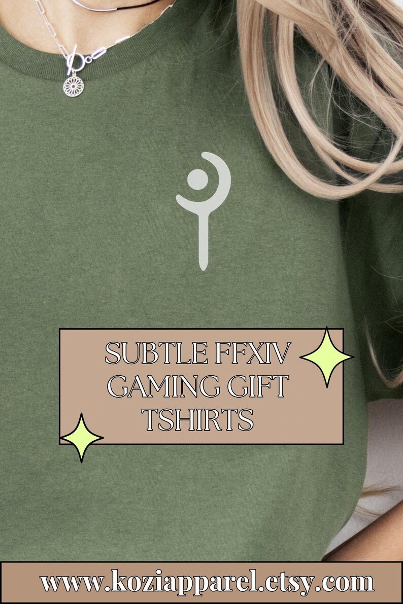 Final Fantasy Tshirt FFXIV Job Icon Shirt Gift White Mage Tee Gift for